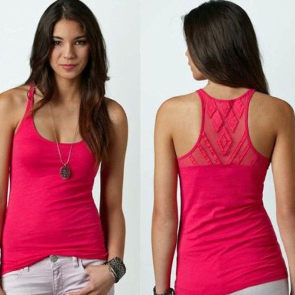 NWT American Eagle Tribal Mesh Detail Tank Top